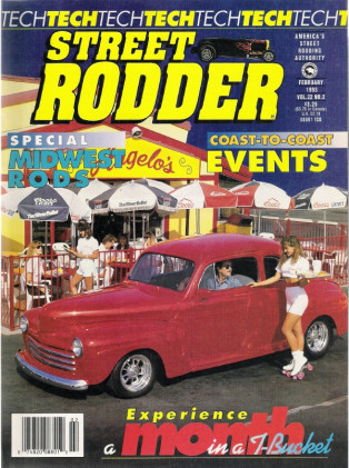 STREET RODDER 1993 FEB - FLEETLINE CHOP, HANGING A REAR END, SHEETMETAL TECH
